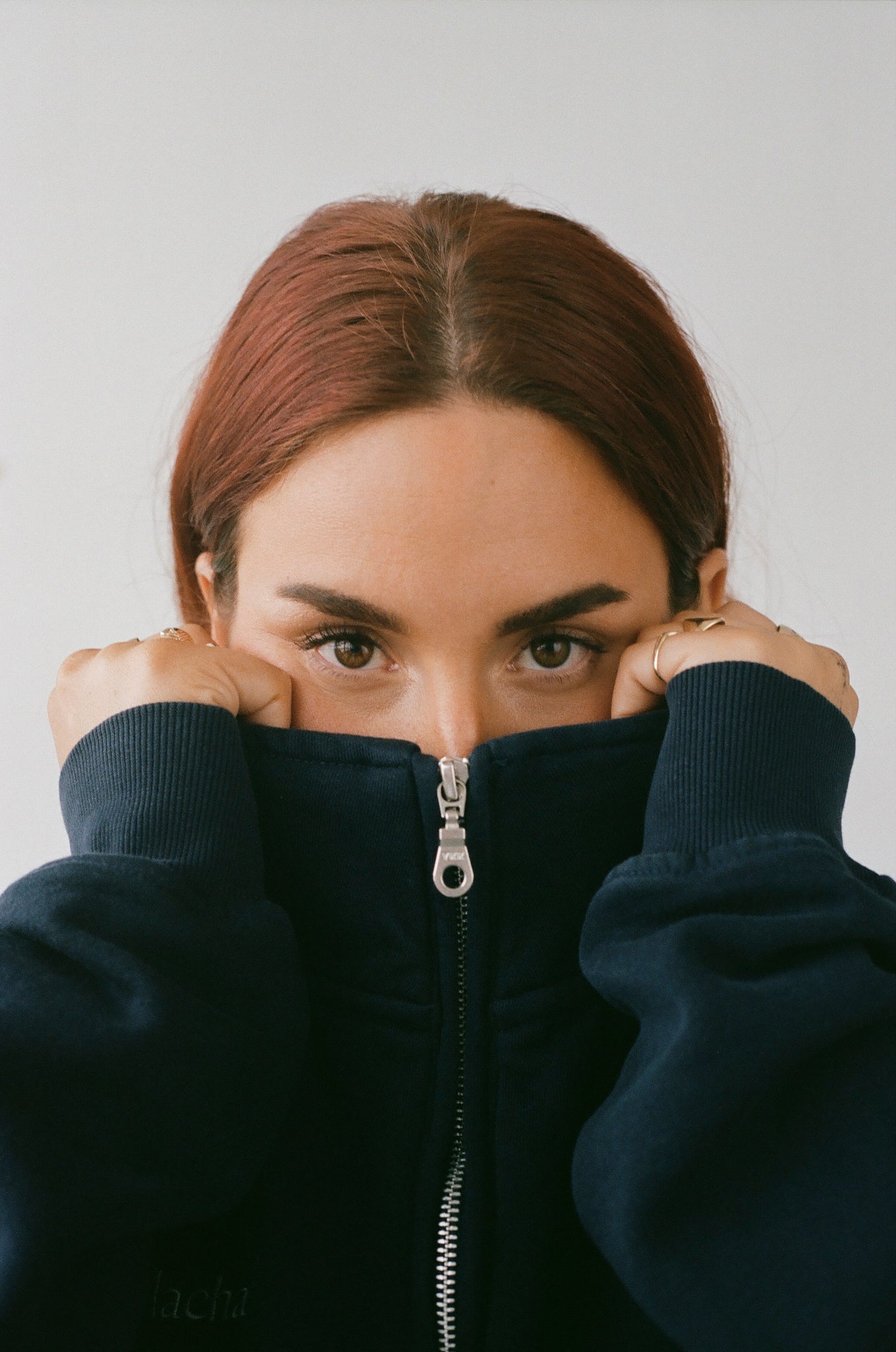 Quarter zip classique brodé